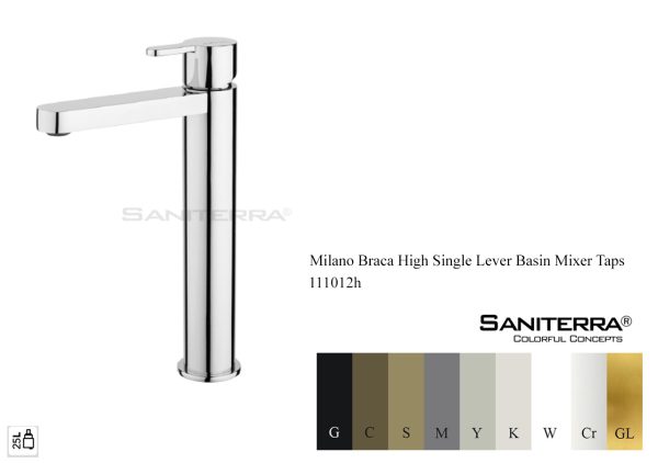 111012h High Single Lever Mixer taps Braca